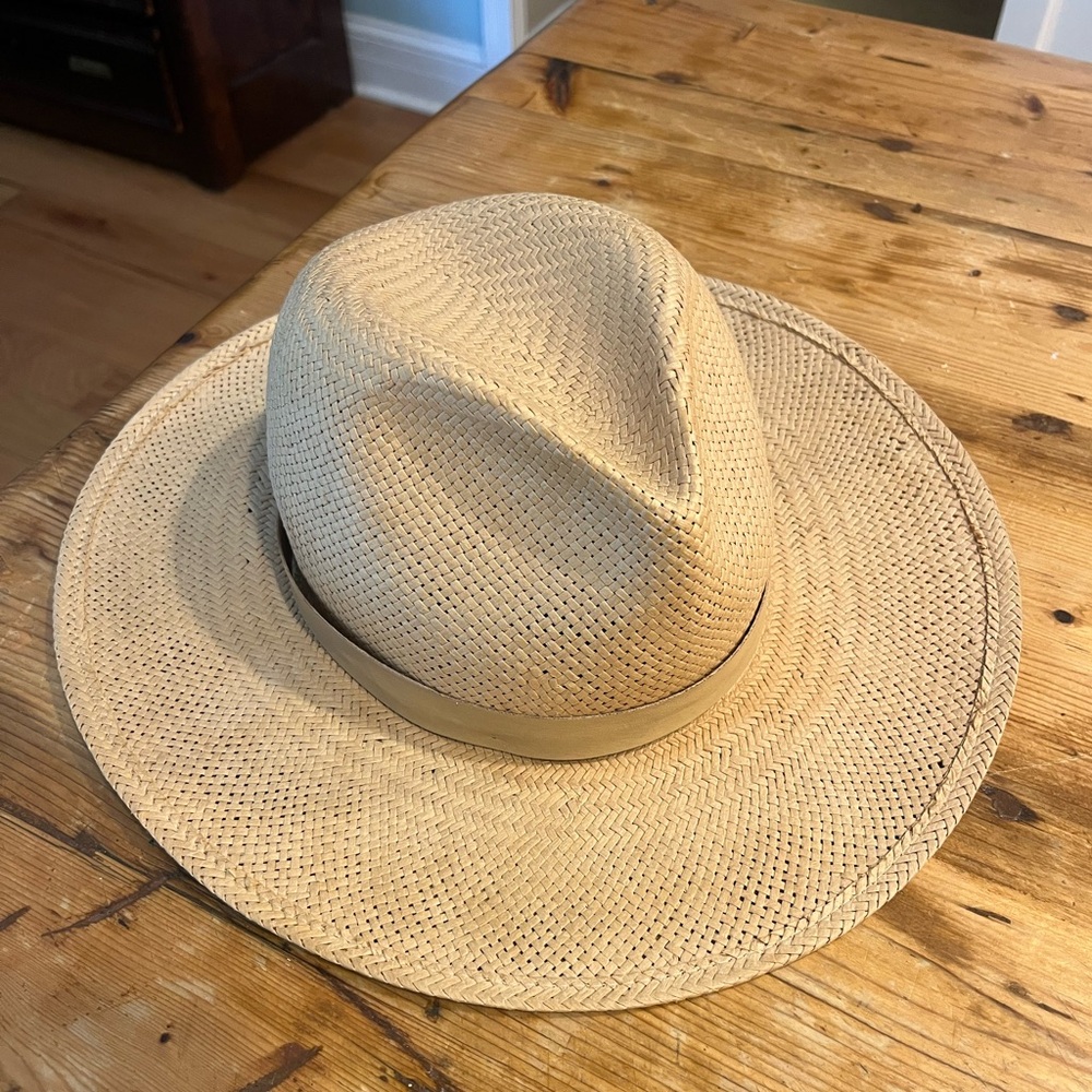 Janessa Leone Tan Straw Hat, size medium